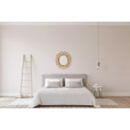 Miroir mural ovale en bambou tressé – Cadre artisanal marron naturel