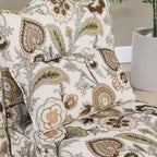 Chaise de salle à manger individuelle en flanelle avec coussin moelleux, dossier et coussin lombaire assorti – Sans accoudoirs