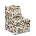 Chaise de salle à manger individuelle en flanelle avec coussin moelleux, dossier et coussin lombaire assorti – Sans accoudoirs