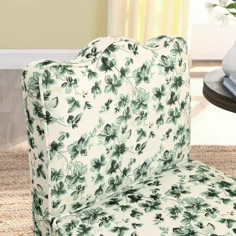 Chaise de salle à manger individuelle en flanelle avec coussin moelleux, dossier et coussin lombaire assorti – Sans accoudoirs