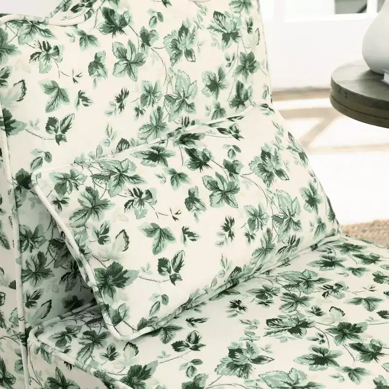 Chaise de salle à manger individuelle en flanelle avec coussin moelleux, dossier et coussin lombaire assorti – Sans accoudoirs