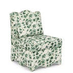 Chaise de salle à manger individuelle en flanelle avec coussin moelleux, dossier et coussin lombaire assorti – Sans accoudoirs