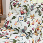 Chaise de salle à manger individuelle en flanelle avec coussin moelleux, dossier et coussin lombaire assorti – Sans accoudoirs