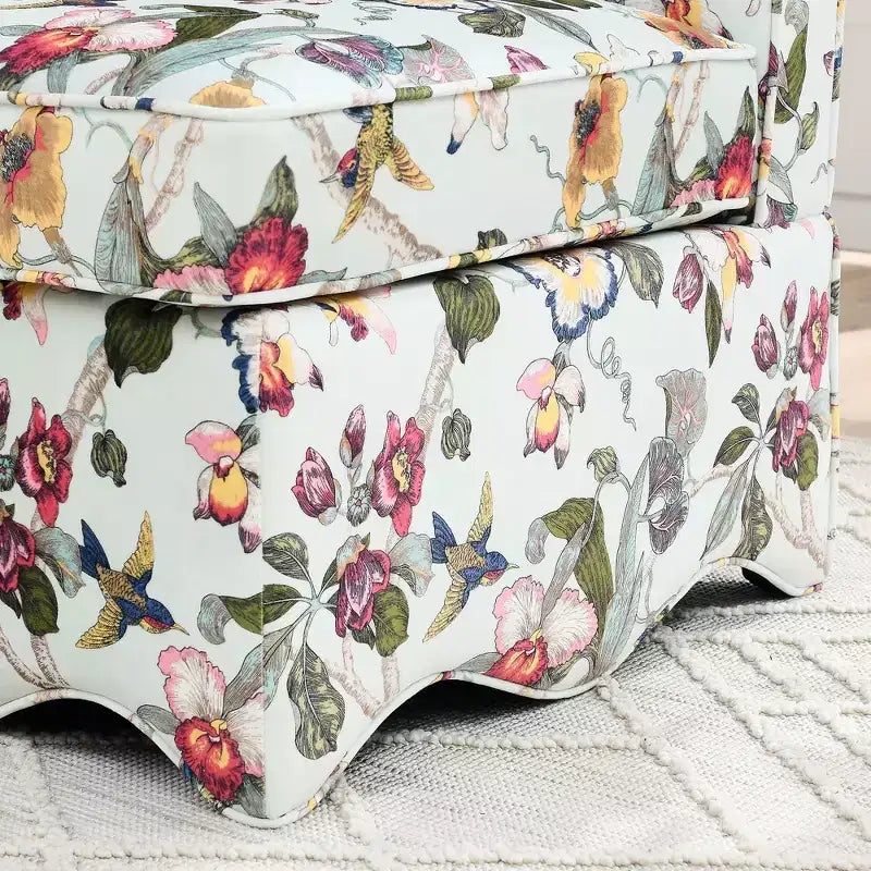 Chaise de salle à manger individuelle en flanelle avec coussin moelleux, dossier et coussin lombaire assorti – Sans accoudoirs