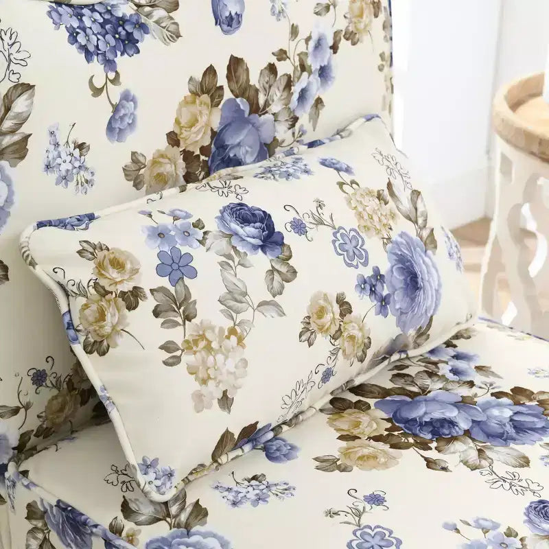 Chaise de salle à manger individuelle en flanelle avec coussin moelleux, dossier et coussin lombaire assorti – Sans accoudoirs