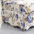 Chaise de salle à manger individuelle en flanelle avec coussin moelleux, dossier et coussin lombaire assorti – Sans accoudoirs