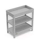 Table à langer avec matelas résistant à l'eau et 2 étagères ouvertes – Certifié GREENGUARD Gold, Blanc