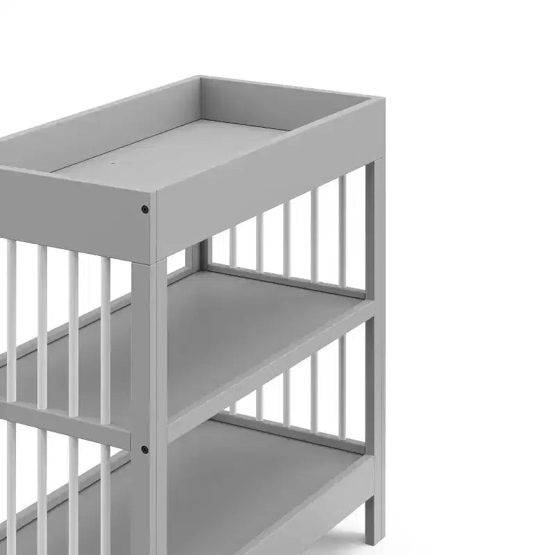 Table à langer avec matelas résistant à l'eau et 2 étagères ouvertes – Certifié GREENGUARD Gold, Blanc