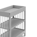 Table à langer avec matelas résistant à l'eau et 2 étagères ouvertes – Certifié GREENGUARD Gold, Blanc