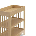 Table à langer avec matelas résistant à l'eau et 2 étagères ouvertes – Certifié GREENGUARD Gold, Blanc