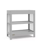 Table à langer avec matelas résistant à l'eau et 2 étagères ouvertes – Certifié GREENGUARD Gold, Blanc