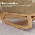 Fauteuil à bascule moderne pour chambre de bébé avec poches latérales et oreiller – Ergonomique, capacité de 136 kg