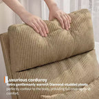 Fauteuil à bascule moderne pour chambre de bébé avec poches latérales et oreiller – Ergonomique, capacité de 136 kg