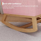 Fauteuil à bascule moderne pour chambre de bébé avec poches latérales et oreiller – Ergonomique, capacité de 136 kg