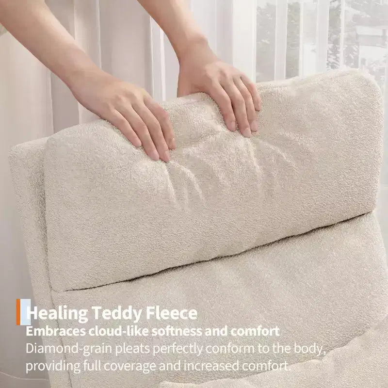 Fauteuil à bascule moderne pour chambre de bébé avec poches latérales et oreiller – Ergonomique, capacité de 136 kg