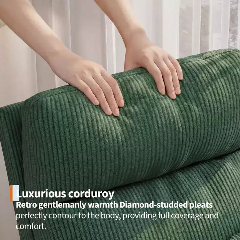 Fauteuil à bascule moderne pour chambre de bébé avec poches latérales et oreiller – Ergonomique, capacité de 136 kg