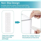 Lot de 4 tiroirs de rangement empilables en plastique transparent de 19,3 cm de haut, pour coiffeuse, salle de bain, cuisine, organisation de placard