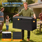Coffre de rangement extérieur style rotin 276L (73 gallons), banc de rangement extérieur avec couvercle verrouillable, résine imperméable pour coussins de patio, équipement de jardin et de piscine