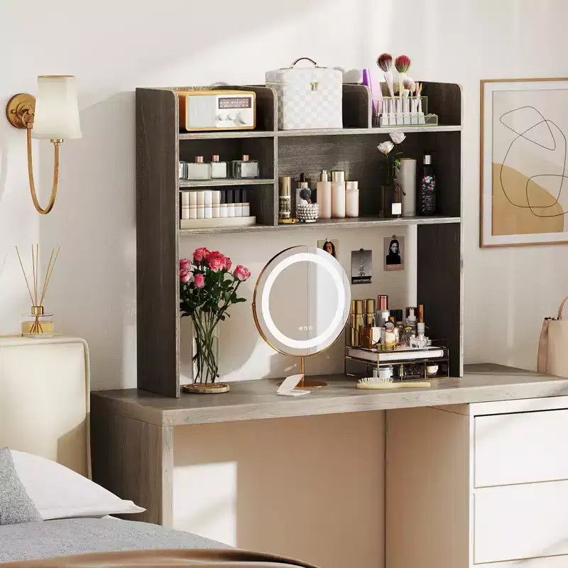 Étagère de bureau à 3 niveaux avec 6 compartiments – Organisateur de bureau pour la maison ou le bureau