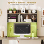 Étagère de bureau à 3 niveaux avec 6 compartiments – Organisateur de bureau pour la maison ou le bureau
