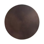 Table d'appoint ronde en métal – Table d'appoint sculpturale en bronze, 31,75 x 57,15 cm