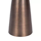 Table d'appoint ronde en métal – Table d'appoint sculpturale en bronze, 31,75 x 57,15 cm