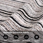 Canapé deux places avec rangement capitonné modulaire Jeju de 60 po avec deux poufs