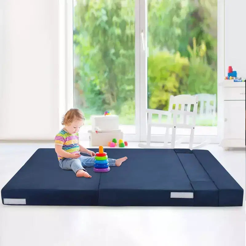 Canapé-lit pliant, canapé-lit pliable avec oreiller, chaise de couchage convertible, matelas de canapé pliant, canapé-futon avec housse lavable en mousse à mémoire de forme