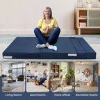 Canapé-lit pliant, canapé-lit pliable avec oreiller, chaise de couchage convertible, matelas de canapé pliant, canapé-futon avec housse lavable en mousse à mémoire de forme