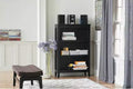 Bibliothèque à 3 étagères – Rangement vertical moderne, 122 cm de haut, supporte 34 kg