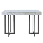 Console contemporaine 1 tiroir gris/métal canon de fusil