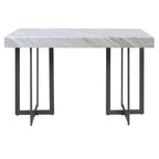 Console contemporaine 1 tiroir gris/métal canon de fusil