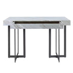 Console contemporaine 1 tiroir gris/métal canon de fusil