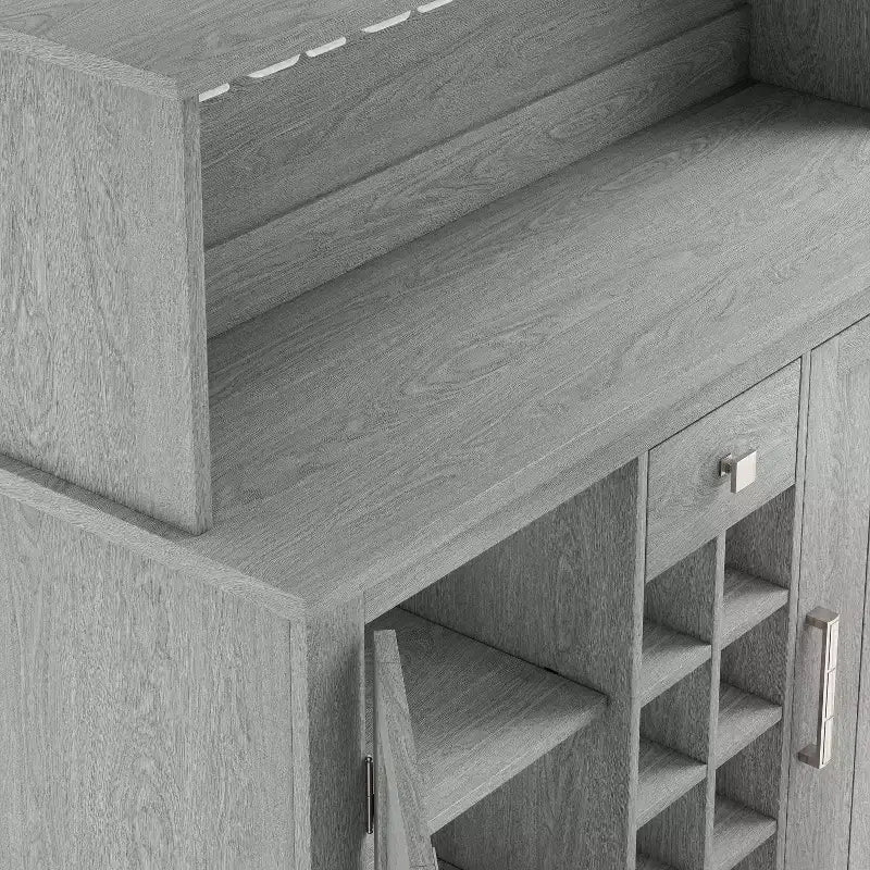 Meuble de rangement 47 po avec motif bois et granit