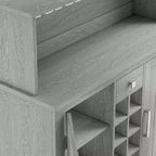 Meuble de rangement 47 po avec motif bois et granit