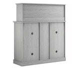 Meuble de rangement 47 po avec motif bois et granit