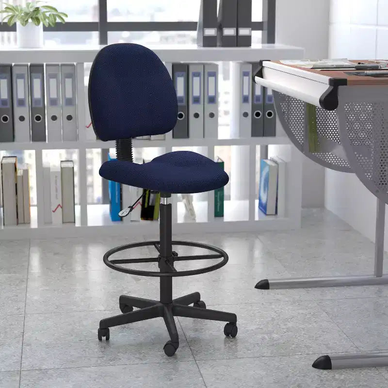 Chaise de Dessin Réglable – Deux Hauteurs de Vérin, Dossier Mi-Hauteur, Rembourrée, Capacité de 113 kg