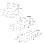 La chaise longue et le fauteuil modulables Flower