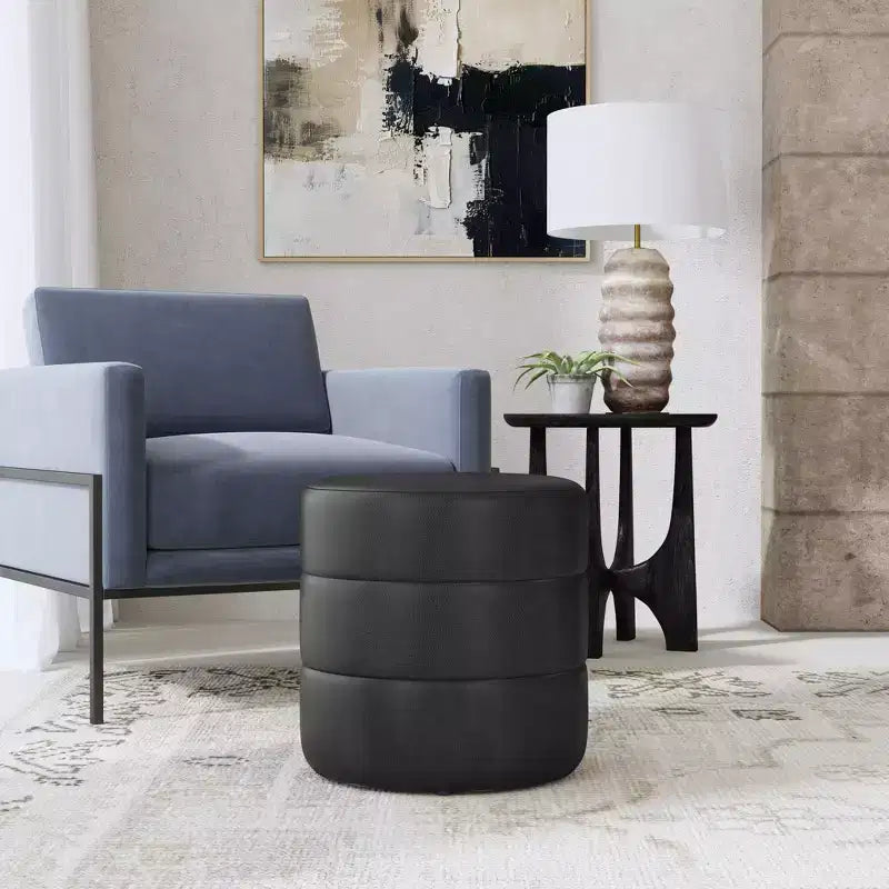 Pouf rond rembourré