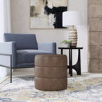 Pouf rond rembourré