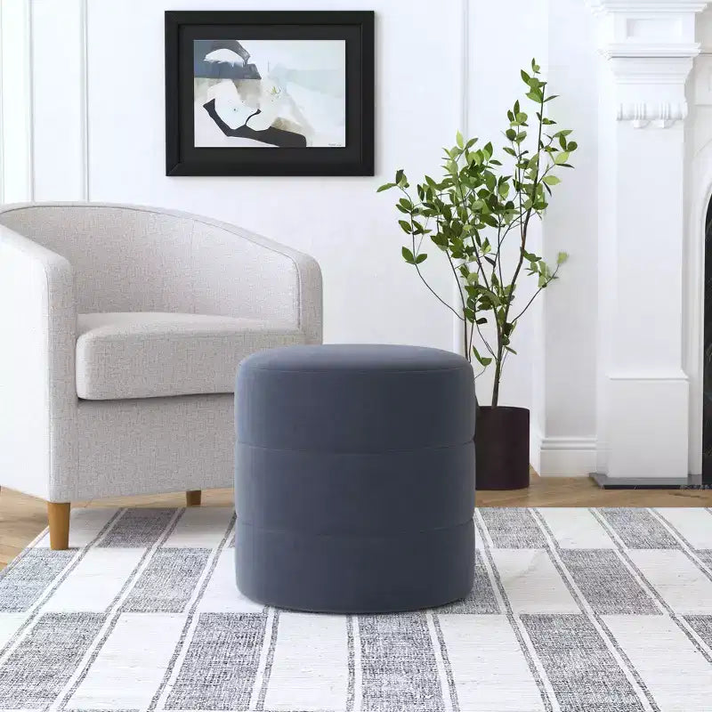 Pouf rond rembourré