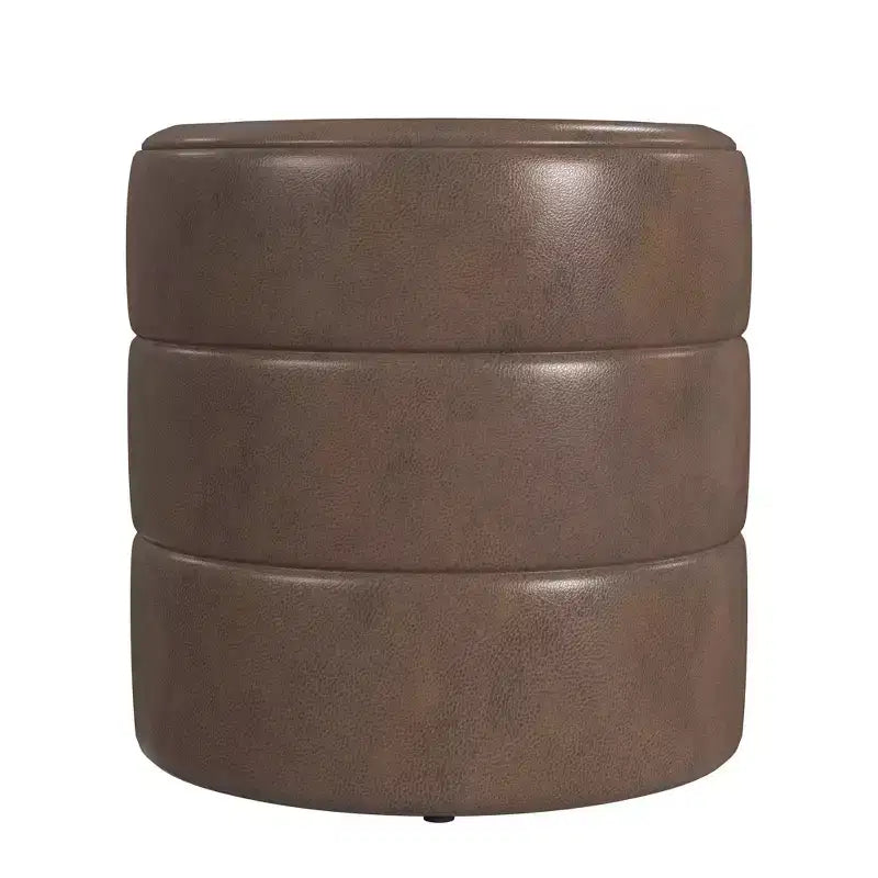 Pouf rond rembourré
