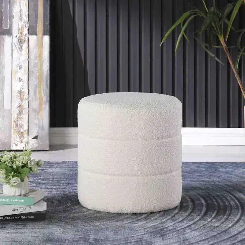 Pouf rond rembourré