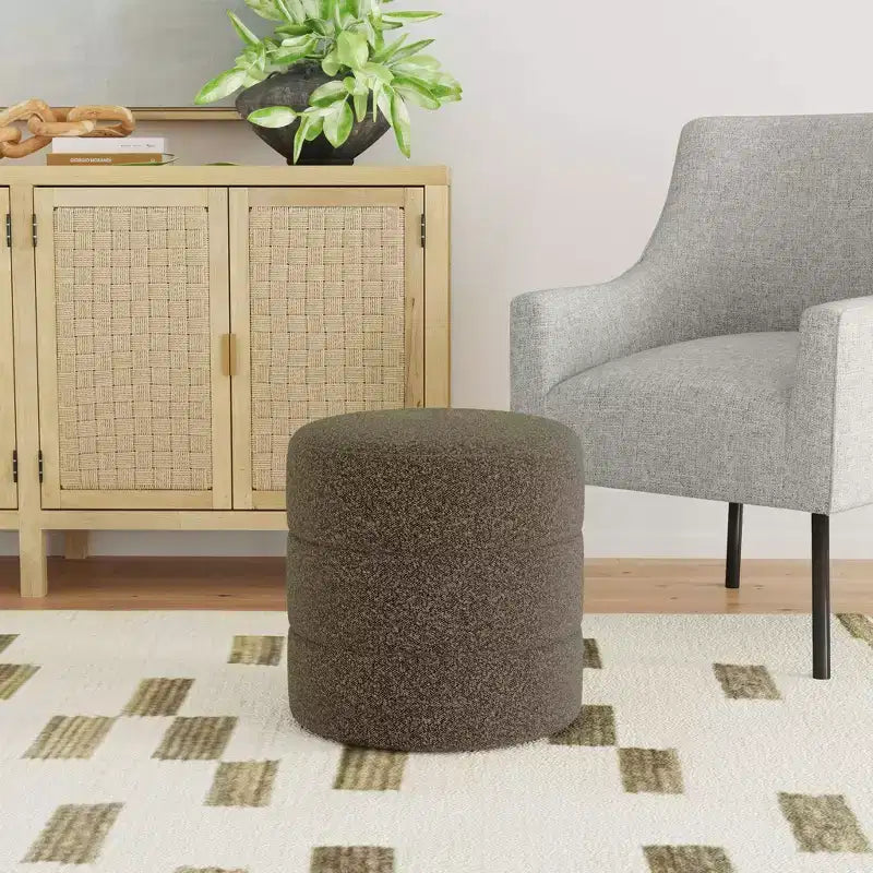 Pouf rond rembourré