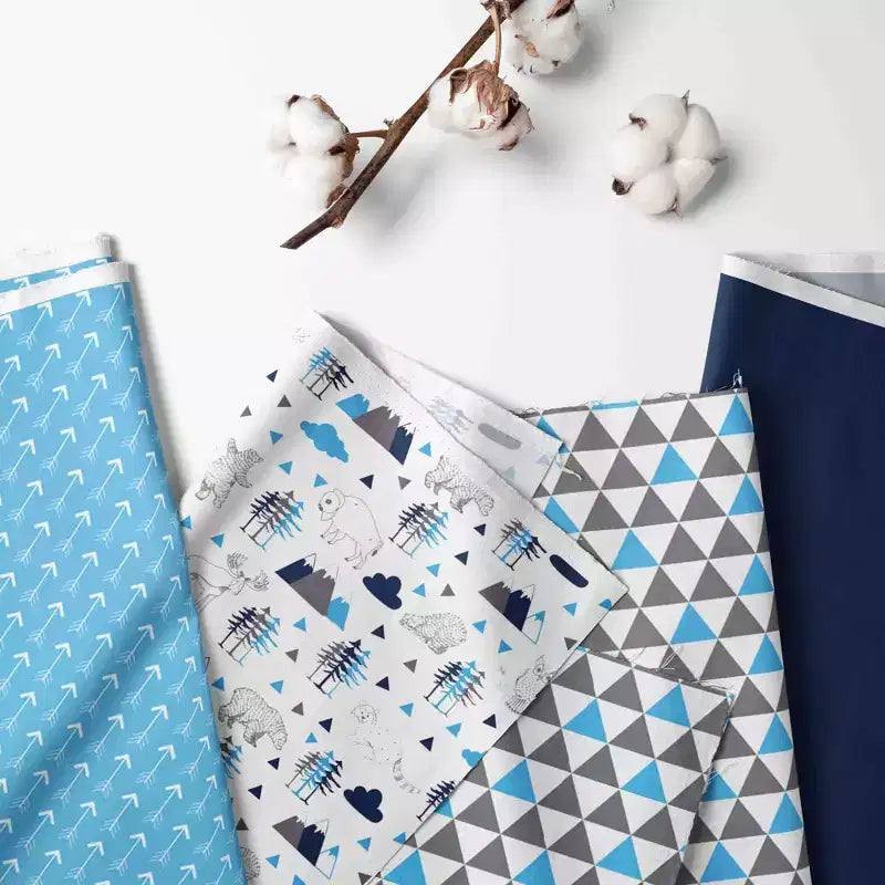 Panier à linge pour garçons avec cadre en bois – Aqua/Marine/Gris, 16x15.5x26.5 po