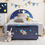 Banc coffre de rangement capitonné pour enfants – Coffre à jouets et repose-pieds polyvalent avec couvercle
