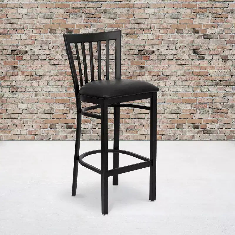 Tabouret de bar/restaurant en métal School House, lot de 2