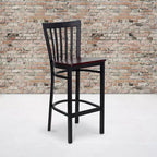 Tabouret de bar/restaurant en métal School House, lot de 2