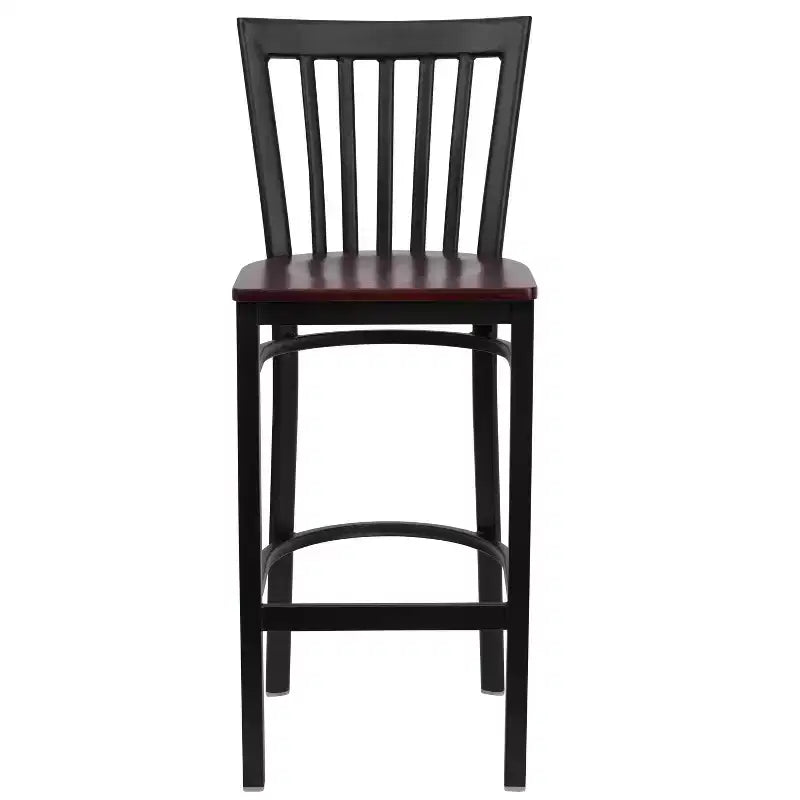 Tabouret de bar/restaurant en métal School House, lot de 2