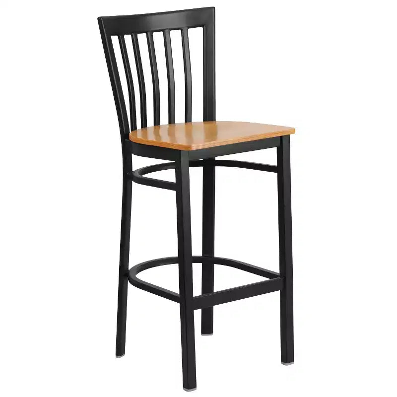 Tabouret de bar/restaurant en métal School House, lot de 2